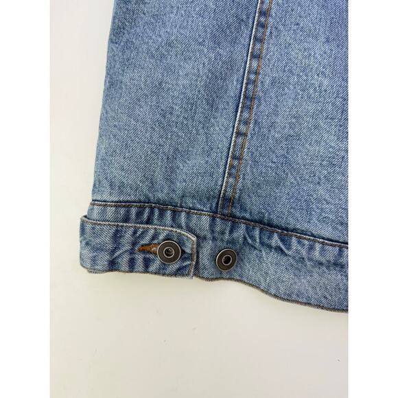 Dravus lightwash oversized sherpa denim jacket - size large - Picture 3 of 7